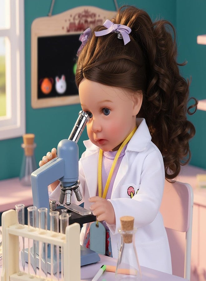 BABESIDE American Realistic Baby doll Girl - 16-Inch Scientist Doll PlaySet with Microscope & Toy Chemistry Lab Accessories for 5 6 7 8 9 10 11 12 Years Girl Gift, Pretend Play, Birthday & Christmas - Image 3